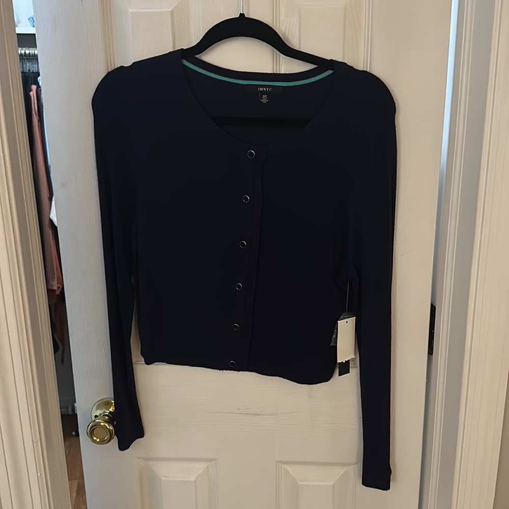 NWT IMNYC Navy Sweater Size Small
